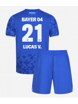 Billige Bayer Leverkusen Lucas Vazquez #21 Tredjedraktsett Barn 2025-26 Kortermet (+ Korte bukser)